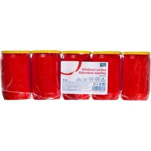 aro Свещ с гробище aro 130 г червена 5 бр