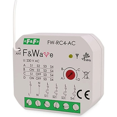 FW-RC4-AC - Diaľkový ovládač, 4 univerzálne vstupy, 85-265V