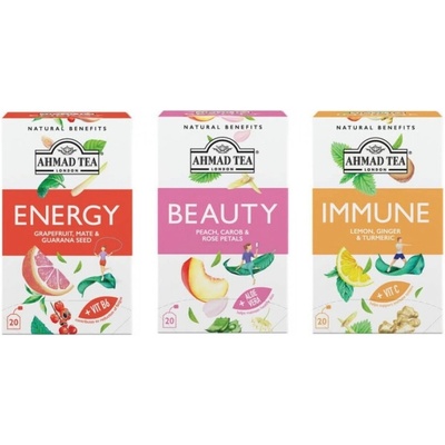 Ahmad Tea Fit & Beauty Box set funkčných čajov 3 x 20 vrecúšok