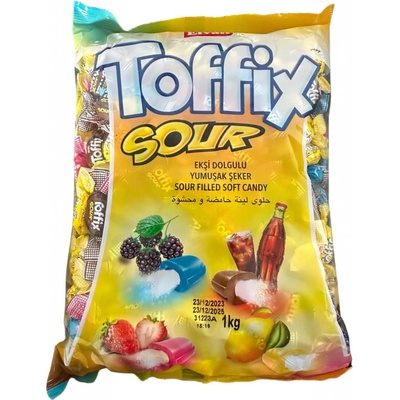 Elvan Toffix Sour měkké plněné kyselé bonbóny 1 kg
