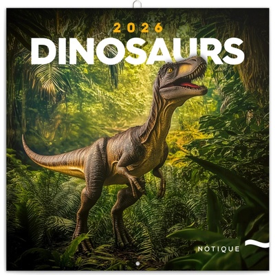 Poznámkový Dinosauři nástěnný 2026
