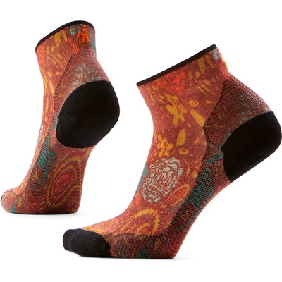 Smartwool Дамски чорапи за колоездене Smartwool Women's Bike Zero Cushion Paisley Ankle Cycling socks - Picante - размер 34-37 (EU) (207-1271-0111)