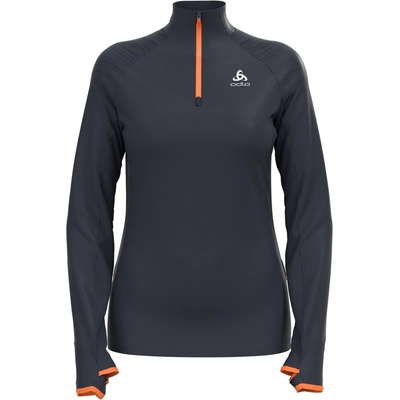 Odlo W Mid Layer 1/2 Zip AXALP Ceramiwarm čierna oranžová