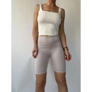 Sim Fashion Rebrované push-up legíny Grey Krémová