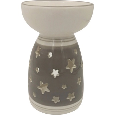 Anděl Přerov Aromalampa keramická šedá velká s hvězdičkami 16 cm – Hledejceny.cz