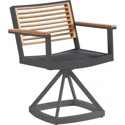 Higold Zahradní otočná jídelní židle New York antracitová