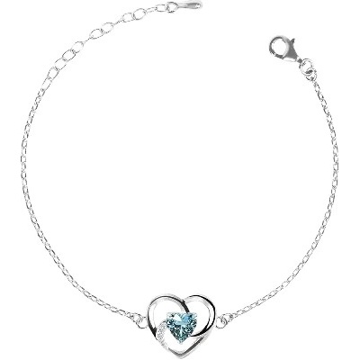 Dabog strieborný 925 dámsky náramok Heart Bloom so švajčiarskou zirkóniou ST-Z-NR-005