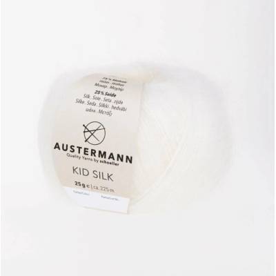 Pletací příze Austermann Kid Silk Barva: 01 WEISS