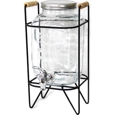 Horecano Стъклен диспенсър 4lt с метална стойка 17, 5x17xh36, 5cm (K9945-4) (0120128)