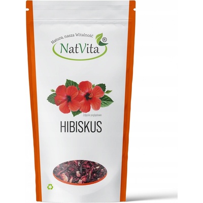 NatVita Ibišek Květy Ibiškový Květ Drcený Sušený Přírodní 600 g
