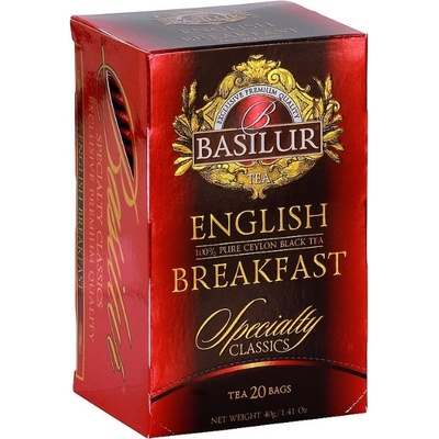 Basilur English Breakfast čierny čaj 20 x 2 g