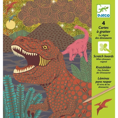 Djeco vyškrabávacie obrázky Dinosaury