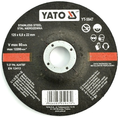 Yato Kotouč na kov 125 x 22 x 6,8 mm YT-5947