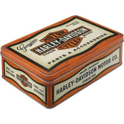 Plechová krabička Plechová krabička Harley-Davidson - Parts & Accessoires, 7 x 16 x 23 cm