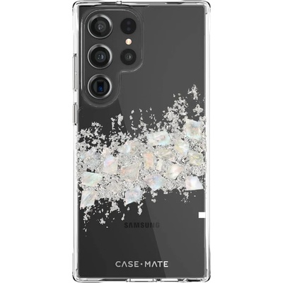 Case-Mate Karat Pearl Touch Case - дизайнерски удароустойчив кейс с истински перли за Samsung Galaxy S23 Ultra (прозрачен)