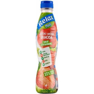 Relax Plus jablko arónia jahoda sirup s vitamínmi 0,7 l