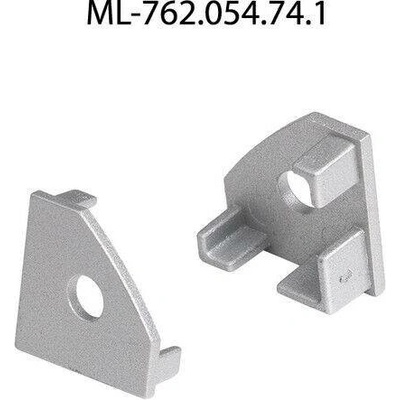 ML-762.054.74.1 Koncovka pro RT2 s otvorem, stříbrná barva, 1ks