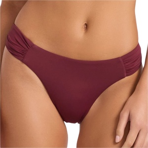 Seafolly Дамско бикини долнище Seafolly Seafolly Collective High Leg Ruched Side Pant Bikini bottom - Dark Burgundy - размер 14 (EU) (150-4234-0914)