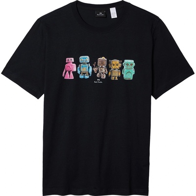 PS Paul Smith Тениска PS Paul Smith Men's Robot Graphic Print T-Shirt - Blue 49