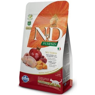 N&D Cat Grain Free PUMPKIN QUAIL neutered 3 x 5 kg