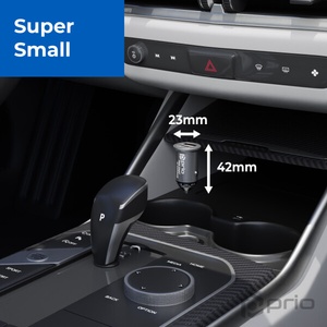  Зарядно устройство за кола prio 45w usb c + usb a (42943)