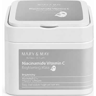 Mary&May Маски за лице 30 бр. с ниацинамид и витамин С Mary&May Niacinamide Vitamin C brightening mask