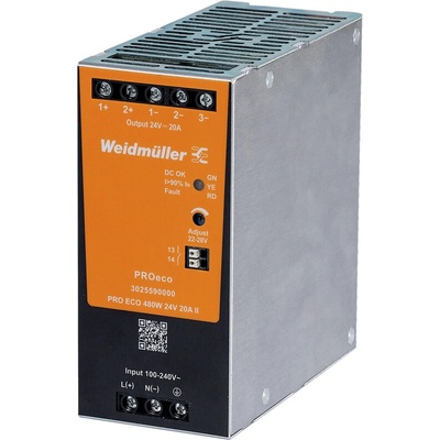Elektrické napájení Weidmüller PRO ECO 480W 24V 20A II (3025590000)