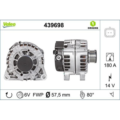 Alternátor VALEO ORIGINS NEW OE TECHNOLOGY 439698