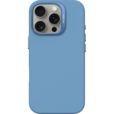 Decoded - silikonový ochranný kryt kompatibilní s MagSafe pro iPhone 16 Pro vzdušně modrá