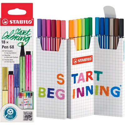 Stabilo Pen 68 Zig-Zag 18ks