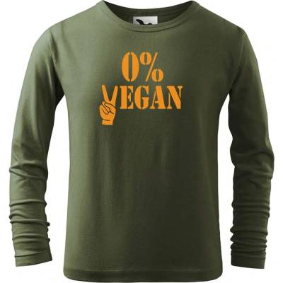 Dobrý triko Dětské bavlněné triko 0% vegan Khaki