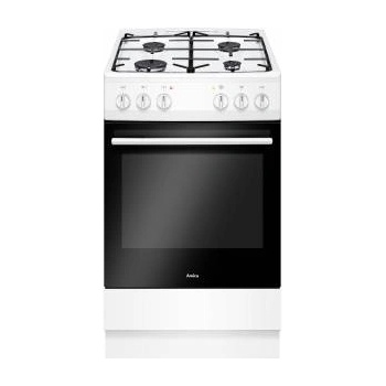 Amica Печка Amica, 57GEH2.33ZpPF W, Бяла, екструдирана, електрическа, газова, 50 см ширина