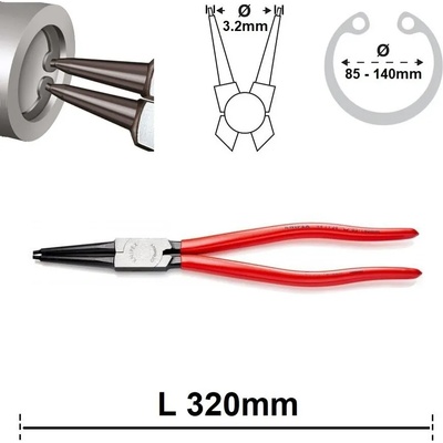 KNIPEX Зегер клещи прави - 320мм ; knipex 4411j4