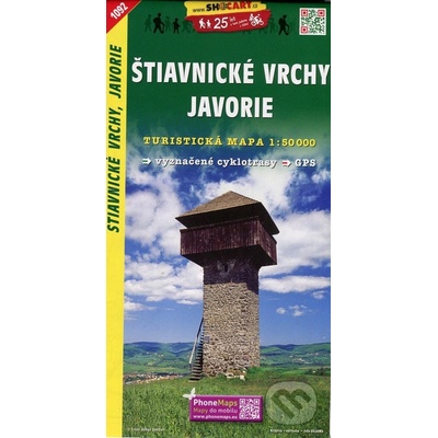 Štiavnické vrchy Javorie 1:50 000