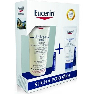 Eucerin UreaRepair Plus krém na ruky 75 ml + krém na nohy 100 ml (Vianoce 2021) darčeková sada