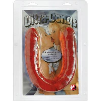 You2Toys Ultra Dongs dvojité gelové dildo červené