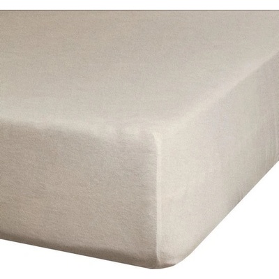 Eurofirany plachta s napinacou gumou jersey bavlna béžová 90x200x25