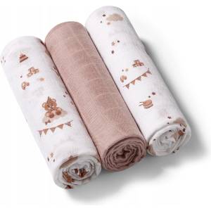 BabyOno Бамбукови пелени BabyOno - Take Care, N15, 3 броя, 70 x 70 cm (5901435418499) - baby