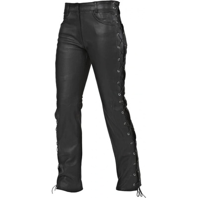 Germas Leder Jeans Lady čierne