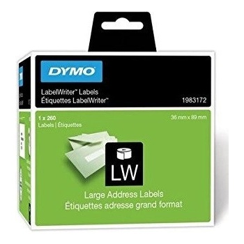 DYMO 1983172, 89мм x 36мм, бели големи хартиени етикети (1983172)