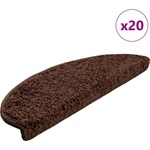 vidaXL Изтривалки за стълби, 20 бр. , 65x21x4 см, кафяви, полукръгли, големи (3365848)