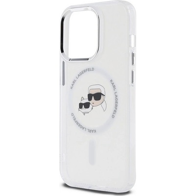 CG Mobile iPhone 15 Pro KARL LAGERFELD IML K&CH HEADS METAL FRAME MAGSAFE силиконов протектор за телефон, устойчив на удар, MagSafe, TRANSFER KLHMP15LHLSKCH (KLHMP15LHLSKCH)