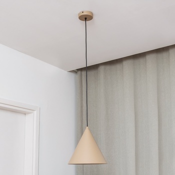 Helam Пендел на кабел ETNA II 1xE27/15W/230V Ø 25 см бежов (HE1714)