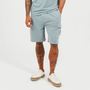 Brave Soul Къси панталони Brave Soul Men's Cargo Shorts - Duck Egg Blue