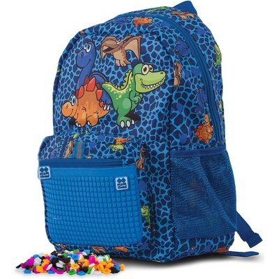 PIXIE CREW Раница за детска градина Pixie Crew - Dino, Blue (PXB-18-90)