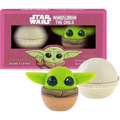 Mad Beauty Star Wars POD štýlový balzam na pery v tégliku 7,3 g + Yoda štýlový balzam na pery v tégliku 5 g darčeková sada