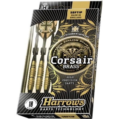 Harrows Soft Corsair Black 18g Brass