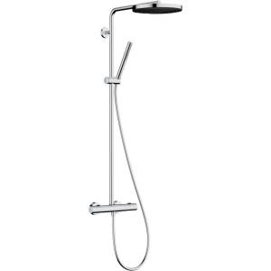Hansgrohe Pulsify S Puro - Душ комплект с термостат, диаметър 26 cm, 1 струя, EcoSmart, хром 24223000 (24223000)