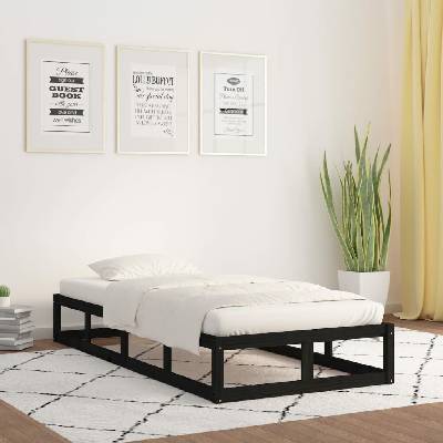 Nábytek XL 820785 Rám postele černý masivní dřevo