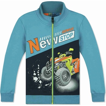 Kugo HM0637 chlapčenská mikina tyrkysová